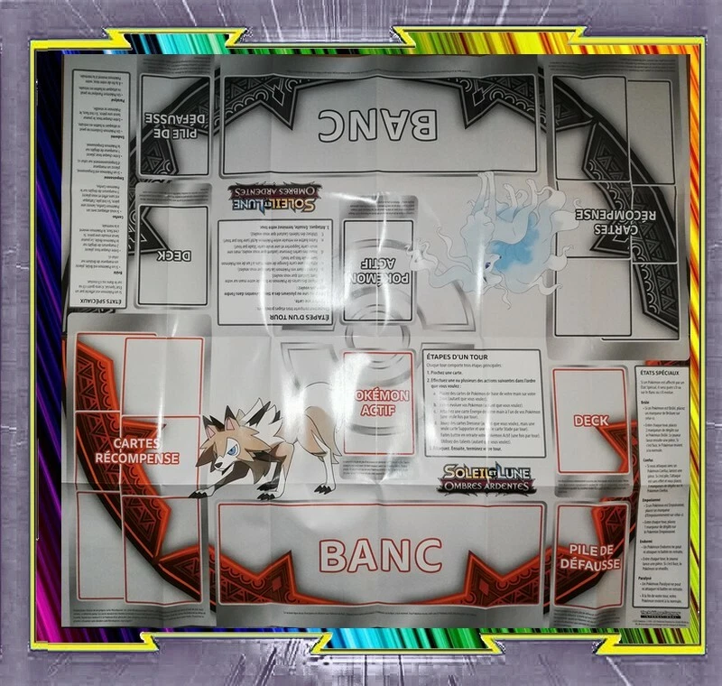 Tapis de Jeu - Playmat - Pokemon : Lougaroc Et Feunard - SL03 - Photo 1/1