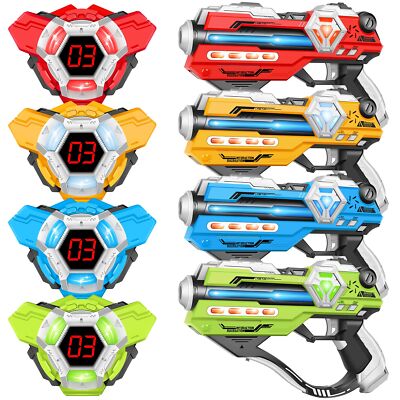 Laser Tag Guns 4-Pack with LED Vests Fun for Kids and Adults Ages 8 and Up