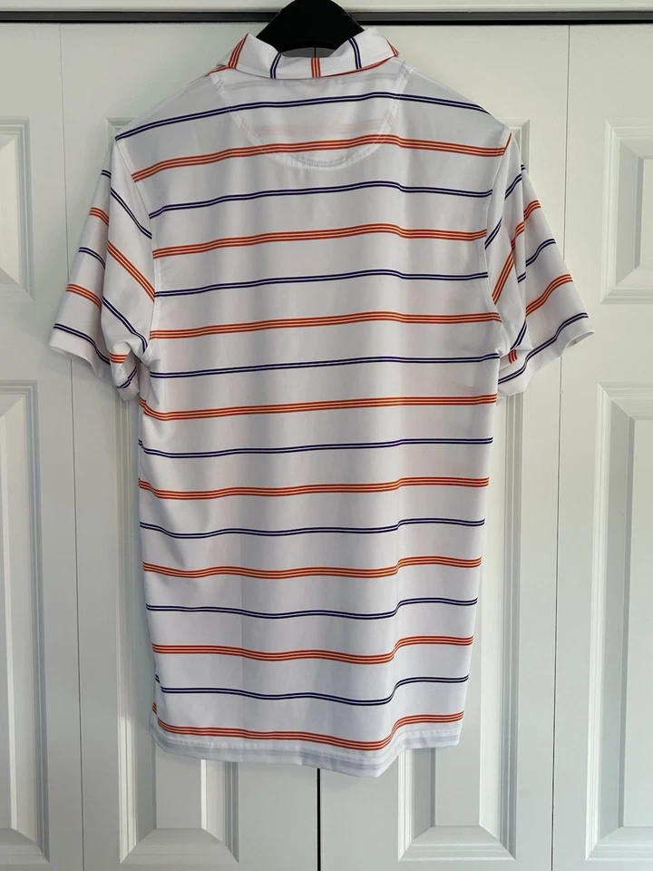 Camisa Polo The Tiger Sports Shop Clemson Tigers Rayas Naranja Púrpura Talla Mediana Foto 2 de 4