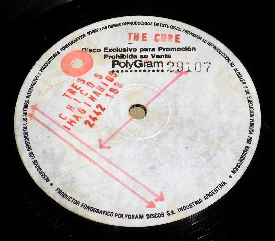 Test Pressing THE CURE Three Imaginary Boys Rare Argentine 1988 Promo LP - Image 4 of 4