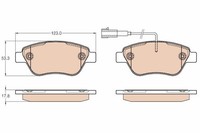 TRW BremsbelÄGe Bremsbelagsatz Vorne Fiat 500 Grande Linea Punto Alfa Romeo Mito