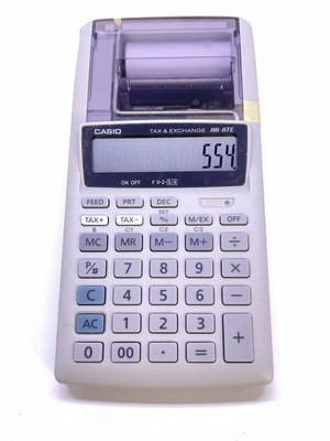 Casio Portable Printer Calculator HR-8TE PLUS-W  12-Digit Display
