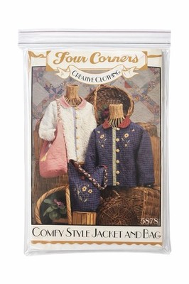 Four Corners 5878 Comfy Style Jacket & Bag Sewing Pattern Uncut FF