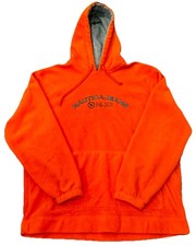 Vintage Y2K Nautica Jeans NJC Orange Fleece Hoodie w/ Pockets Size Men s Large