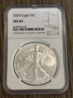 2024 $1 American Silver Eagle - NGC MS69 Brown Label