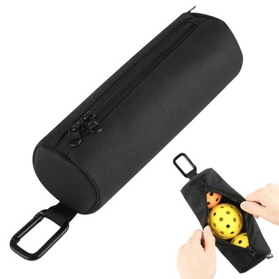 Cosmos Pickleball Ball Holder Bag, Tennis Pouch Portable Medium, Black 