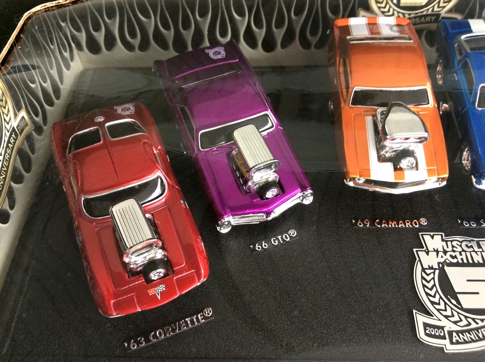 Muscle Machines 5Th Anniversary Set Corvette GTO Camaro Shelby Cuda Chevelle - Image 3 of 4