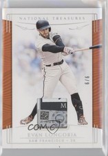 2019 Panini National Treasures Silver 9/9 Evan Longoria #92 3vl