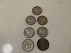 Lot of 7 Half Dollar Coins - Walking Liberty & Kennedy - 90% Silver