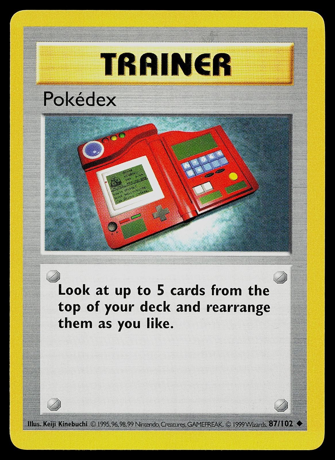 Pokemon Card - Pokedex Base Set Shadowless 87/102 Uncommon