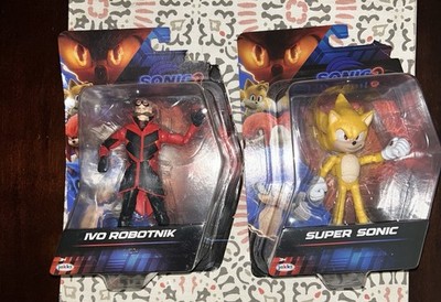 Sonic the Hedgehog 3 IVO ROBOTNIK Super Sonic Movie 5  Action Figures 2024 Lot