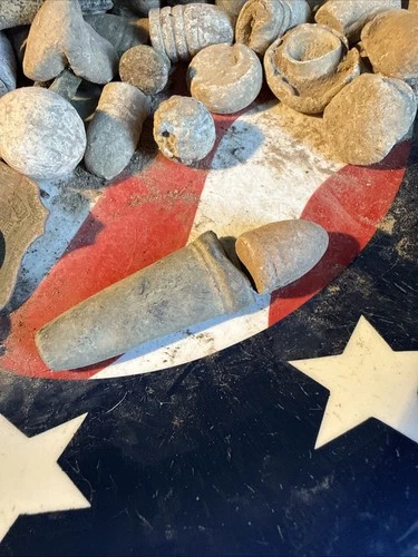 Dug Civil War 💥 🇺🇸 💣 Brass Burnsides Case W Bullet