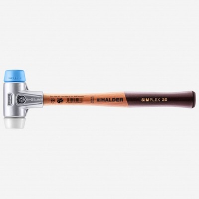 Halder Simplex Mallet with Soft Blue Rubber/Superplastic Inserts and Lightweight