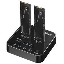 Rosewill M.2 NVMe Cloner Eraser, M.2 Duplicator Dual Bay NVMe Enclosure, Tool-