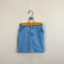 Vintage OshKosh B'gosh Girls Blue Denim Jean Skirt 6 USA
