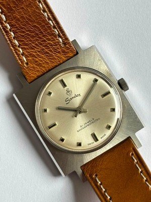 Vintage Sandoz NOS   21 Jewels   Swiss Made   Handaufzug   Original-Krone