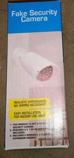Fake Security CCTV Camera Dummy Camera White w Flashing Red LED Light NIB