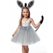 Costume Asino 4 Pezzi HIFOT - Orecchie, Coda, Naso E Papillon - Per Halloween, Carnevale, Feste A Tema - Bambini E Adulti