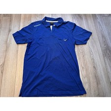 Oakley Mens O Hydrolix Polo Shirt Royal Blue Short Sleeve Chest Pocket Large