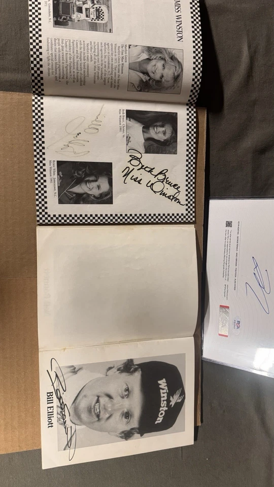 Legends Autographs NASCAR Programs 90-91 Allison, Elliott, Moody, Owens, Petty. - Imagem 2 de 4