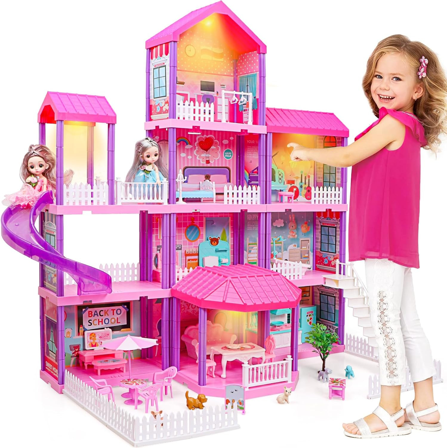 Doll House, Dream Dollhouse for Girls,Doll Houses 4-5 7-8 Ye