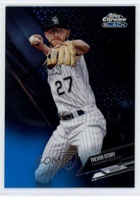 2021 Topps Chrome Black Blue Refractor /75 Trevor Story #65 1n5f