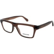 Salvatore Ferragamo Men's Eyeglasses Transparent Brown Full Rim Frame SF2988 232