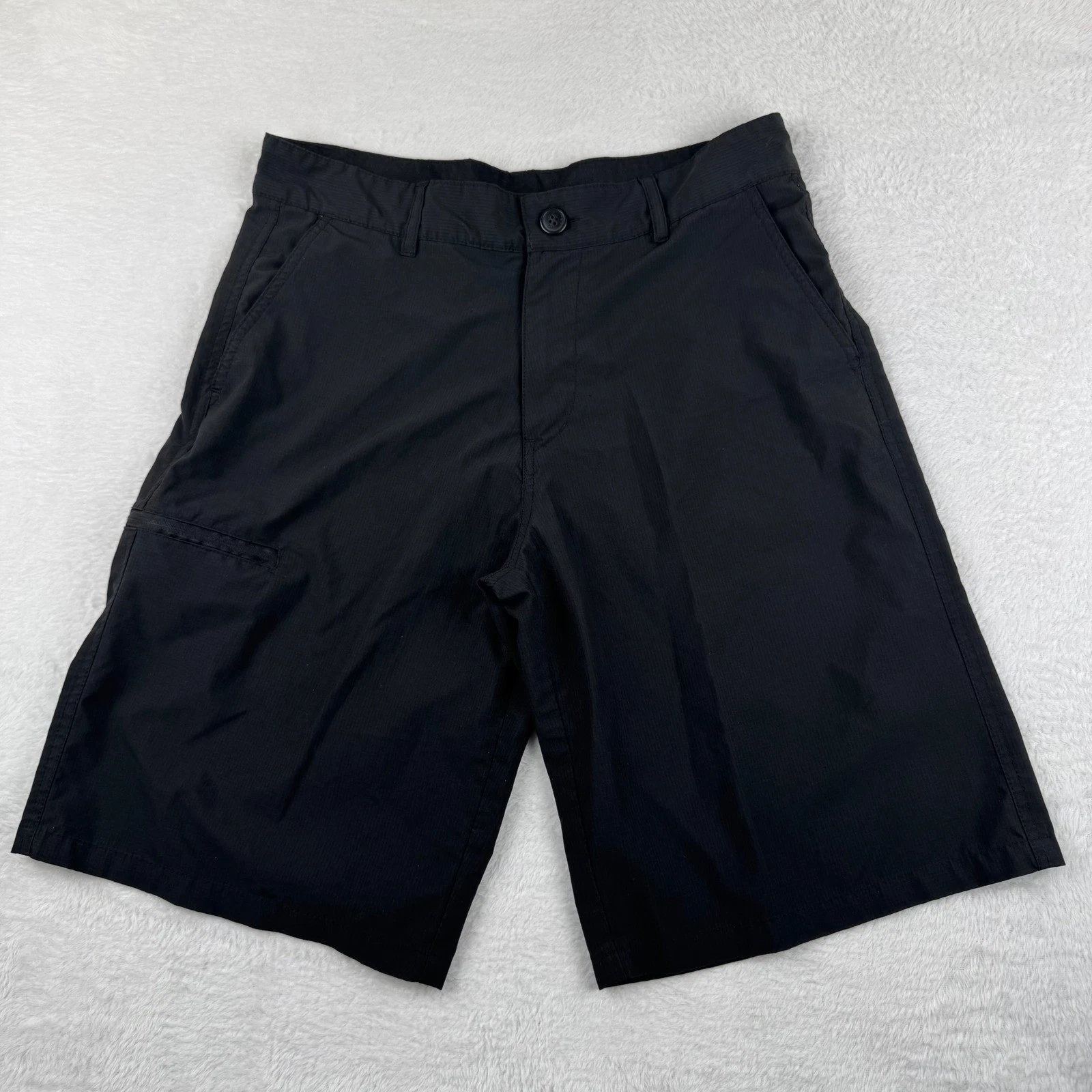 Ocean Pacific Hybrid Shorts Mens 32 Black 4-Way Stretch Ripstop