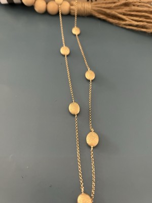 CHARLES GARNIER GOLD Sterling Silver Chain Beaded/Link Necklace 25 BEAUTIFUL!