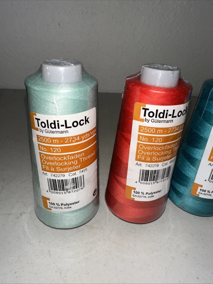 Toldi-lock By Germann Lot Of 4 Sewing Thread New - Image 3 of 3