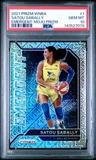 2021 PANINI PRIZM WNBA EMERGENT MOJO PRIZM #1 SATOU SABALLY 23/25 PSA 10