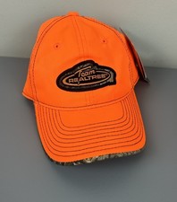 Team Realtree Xtra Orange Camouflage Men s Baseball Cap Hat Distressed Snapback