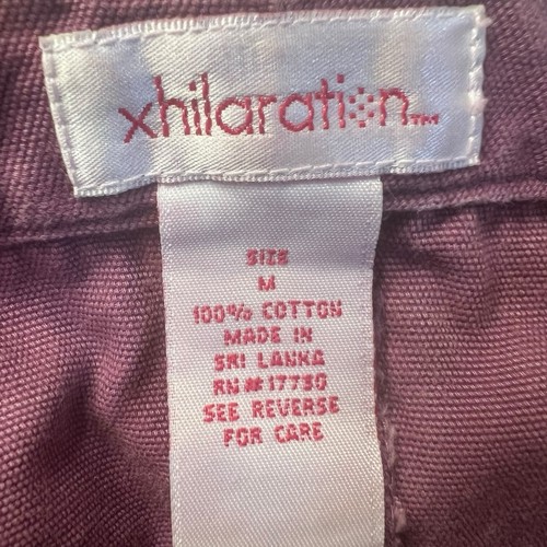 Girls Xhilaration Purple Skort M Y2K Style Button Front Cotton Shorts Kids - Picture 3 of 8