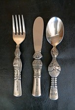Vintage Gorham Muppets Sesame Street Big Bird Bert Ernie Flatware Utensils 3 pcs