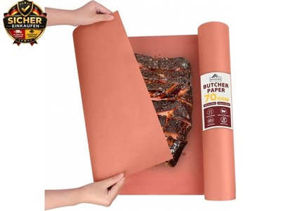 Butcher Paper, Pink Metzgerpapier BBQ, 45 cm x 10 m Kraftpapier Rolle Metzger