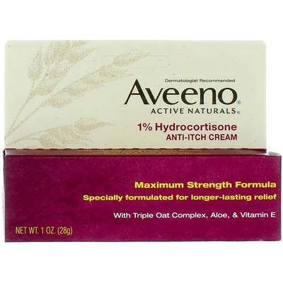 3 Pack Aveeno Active Naturals Anti-Itch Cream, 1 oz