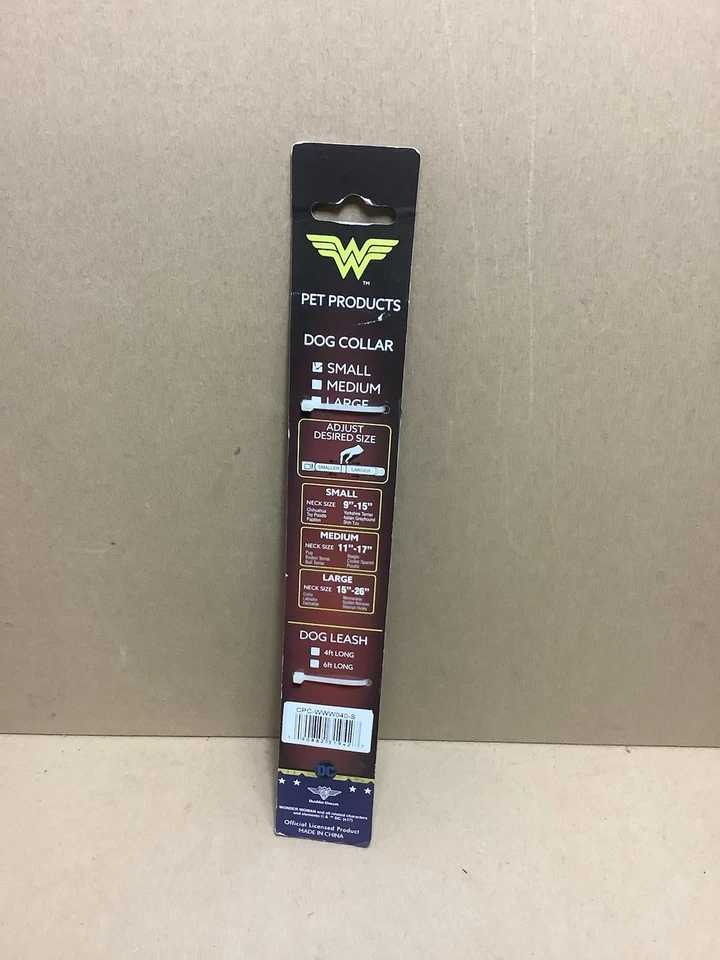 Collar de perro Wonder Woman con hebilla - pequeño 9”-15”, nuevo Foto 2 de 2