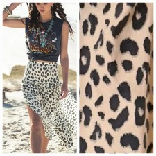 PANTALONES Spell & the Gypsy Algodón Perdido en Sabana Leopardo Talla 10 Ajuste 8 👇check