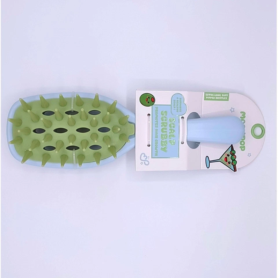Moonpop x Sundays Bubble Headband Hair Clip Scalp Scrubby Brush Set Blue Green - Image 3 of 4