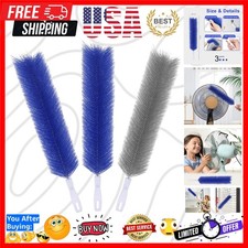 3 Pcs Fan Cleaning Brush Bendable Cobweb Duster - Microfiber Head, Washable -...