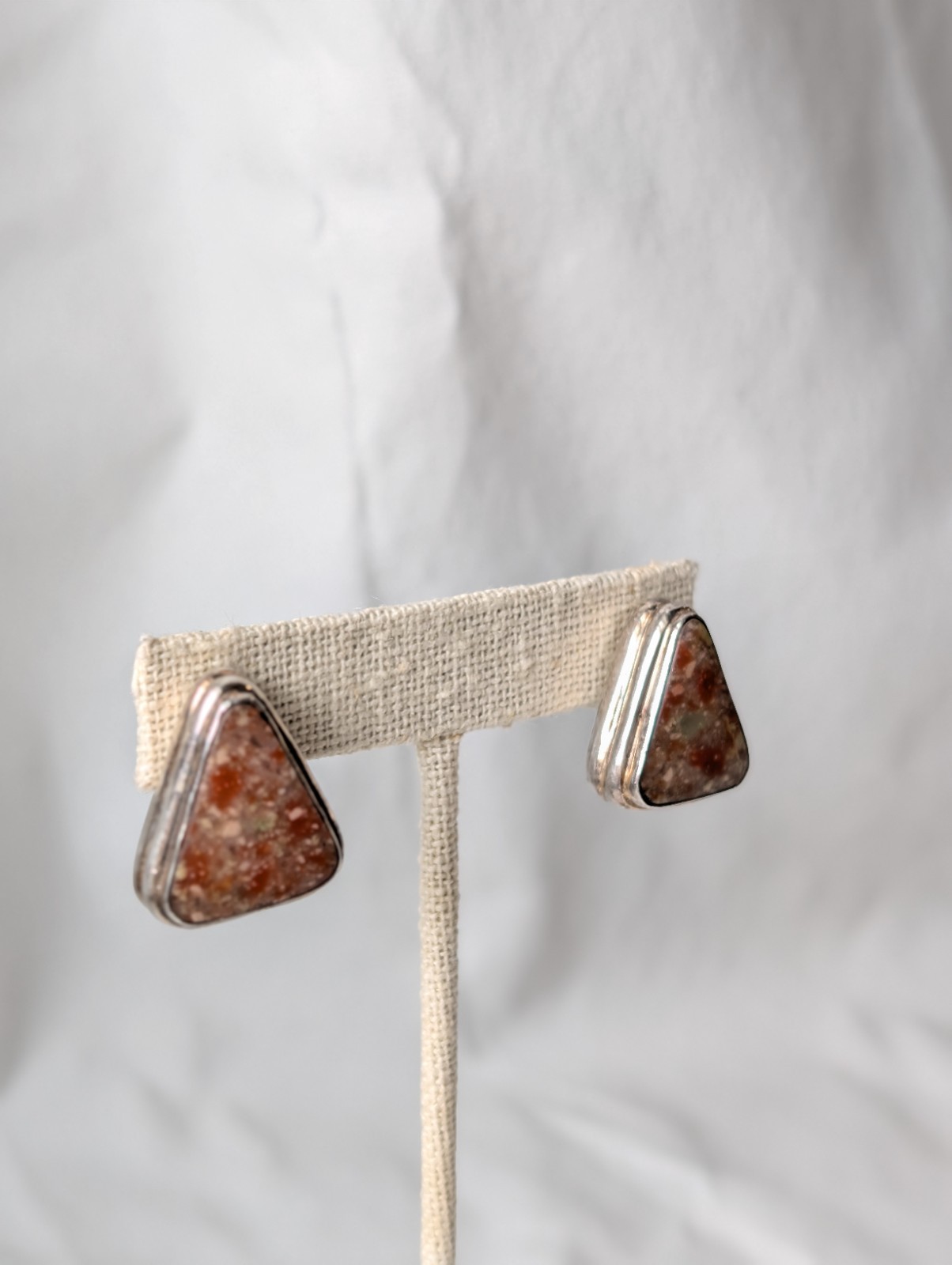 VTGSterlingSilver Bermuda Triangular Cut Jasper C… - image 3