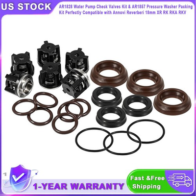 #ad For Annovi Reverberi AR1857 Pressure Washer Packing Kit Water Pump Check Valves $49.95