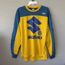 Reign VMX Suzuki Motocross Yellow & Blue Racing Jersey w/Padded Elbows Large