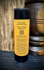 Halloween Magick Pillar Candle Handmade, Organic, Witchcraft, Samhain, Wicca