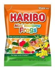 HARIBO Gummi Candy, Mini Rainbow Frogs, 5 oz Bag, Pack of  1