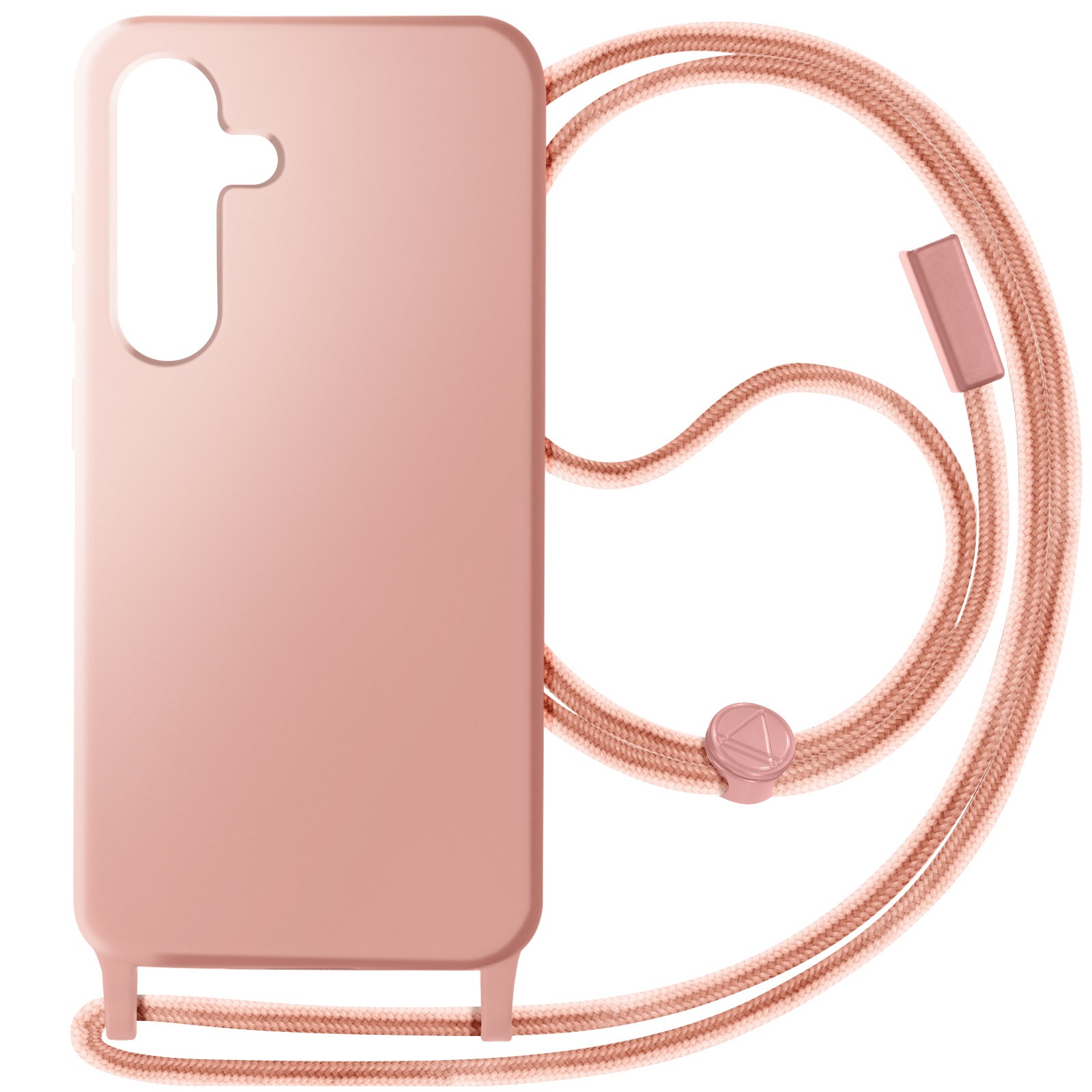 Coque cordon Samsung S24 Plus antichoc et anti-rayure en silicone rose