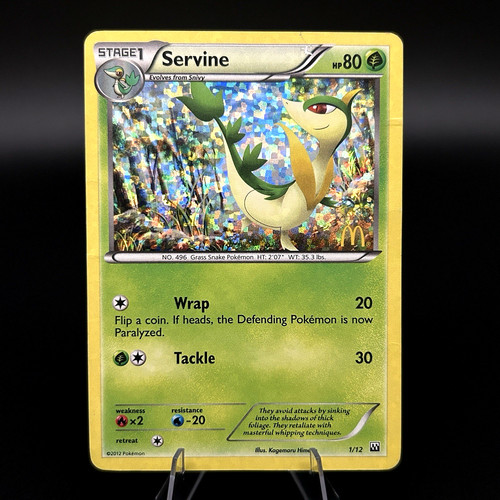 Servine 1/12 McDonald's Promos 2012 Holofoil Pokemon Card