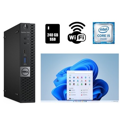 Dell OptiPlex 7050 Micro Core i5 Desktop Computer 8GB RAM 240GB SSD Windows 11