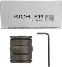Kichler 337007 Decorative Coupler for Ceiling Fan Downrods - Anvil Iron