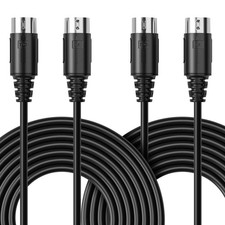 MDPRO 5 Pin DIN MIDI Cable OFC Wire Keyboard Synth Cord 15 Feet 2 Pack